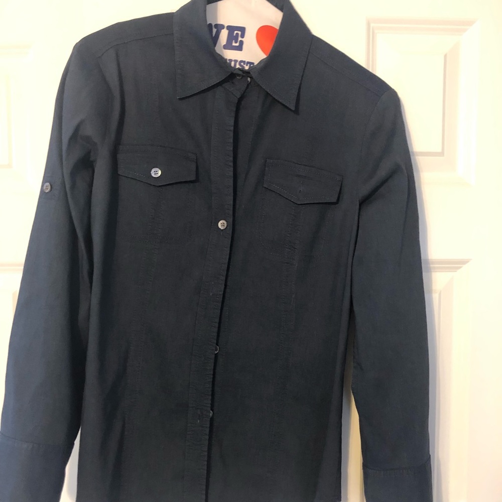 Theory linen blouse